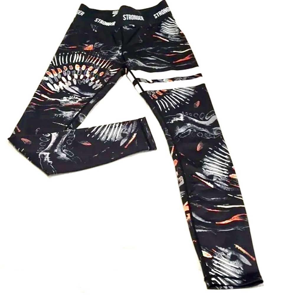 Stronger Black Patterned Leggings
